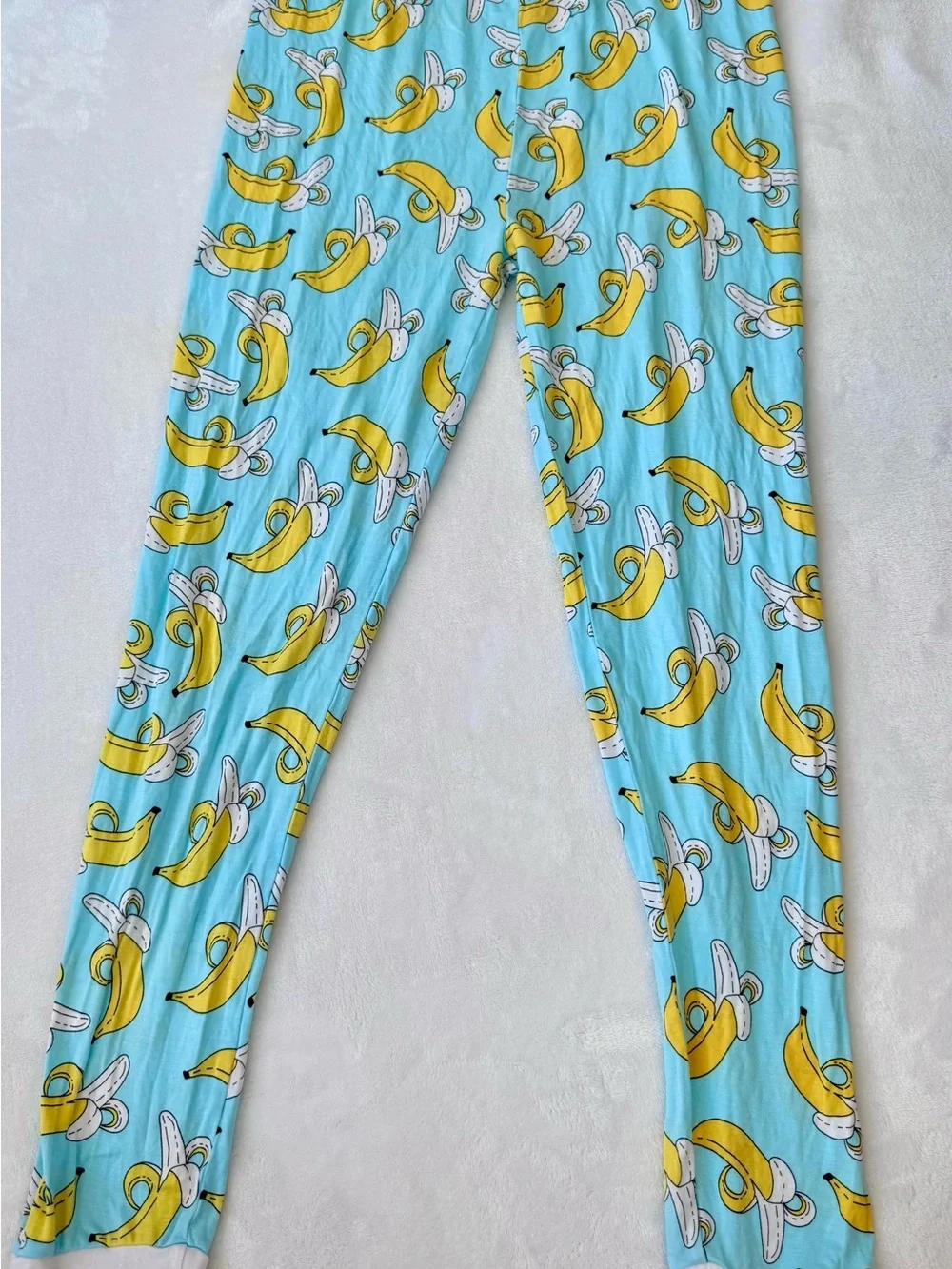 Little Sleepies Blue Banana Print Long Sleeve Pajama Set (top & pants) size 16